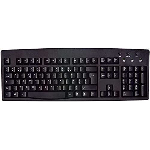 CHERRY G83-6105, Kabelgebundene Tastatur für Industrieanwendungen, Französisches Layout (AZERTY), Abriebfeste Tasten, Leicht zu Reinigen, Recycelbar, Schwarz von CHERRY