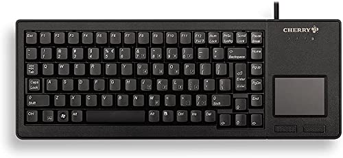 CHERRY G84-5500 XS, Kompakttastatur, Touchpad & 2 Maustasten, Italienisches Layout (QWERTY), Robust, Platzsparend & Leicht, 20 Mio. Tastenbetätigungen, Schwarz von CHERRY