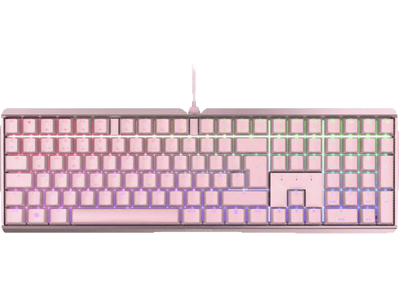 CHERRY MX 3.0S RGB, Gaming Tastatur, Mechanisch, Cherry Blue, kabelgebunden, Rosa von CHERRY
