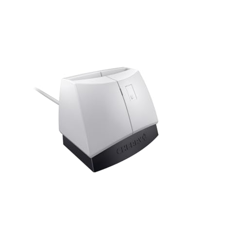 CHERRY Smart Terminal ST-1144, USB Smartcardterminal, Chipkarten Lesen & Beschreiben, Zugriffskontrolle, Netzwerk-Logon, Transaktionen, Einhändig, Weiß-Schwarz von CHERRY