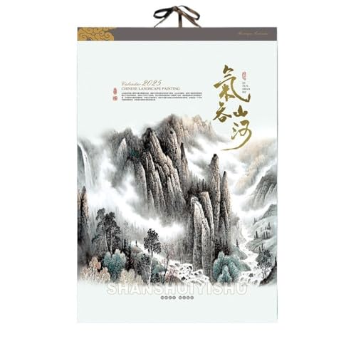 CHFYIJYHM Kalender 2025 im chinesischen Stil, Jahr der Schlange, Wandkalender, Zuhause, hängende Wandtinte, Malerei, Jahr der Schlange, kreativer Kalender, Geschenkkalender, chinesische Malerei (C) von CHFYIJYHM