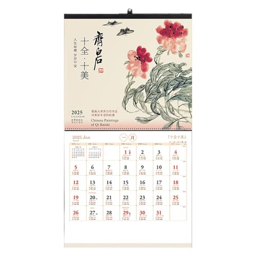 CHFYIJYHM Wandkalender 2025, chinesischer Stil, Kalender, Jahr der Schlange, chinesische traditionelle Jahreszeit, Neujahrskalender, Mondkalender, Notizen, personalisierbarer kreativer Kalender, von CHFYIJYHM