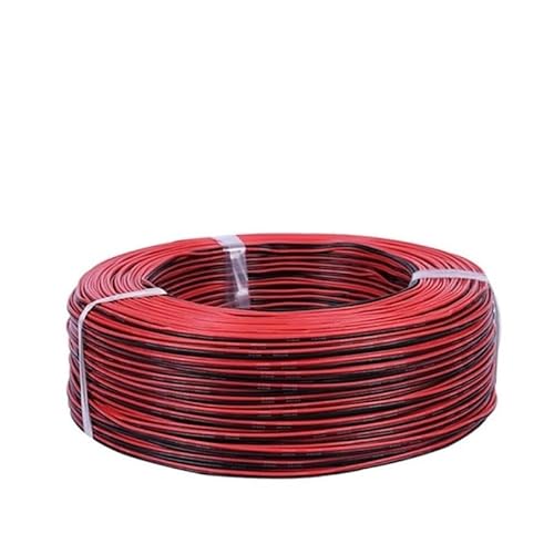 10 Meter 18/20/22/24/26AWG Elektrisches Kabel Verzinntes Kupfer Isoliertes PVC Verlängerungskabel for Lampe Glühbirne Lichtkabel Rot Schwarz(50 meters,26AWG) von CHGUI