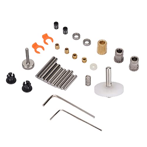 3D -Drucker -Doppelscheibe -Extruderteile, Doppelscheibe -Extruder -Kit mit Stabiler Futter und Langlebiger Feder für Ender 3, CR10, CR10S, Tevo, mit Metallmaterial von CHICIRIS