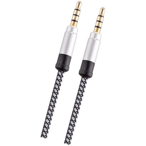 CHIZISX 3,5 mm auf 3,5 mm Stereo-Soundkabel, 0,3 cm auf 0,3 cm, Nylongeflecht, Stereo-Soundkabel für Verstärker von CHIZISX