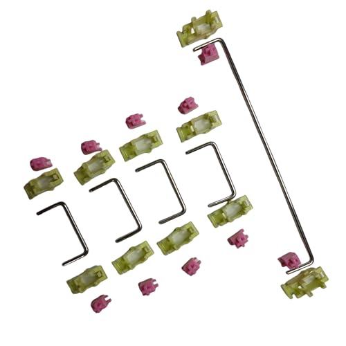 CHIZISX Plattenmontiertes Stabilisator-Set für mechanische Tastaturen, Satellitenstabilisatoren, 2/6,25 U, Stahldraht von CHIZISX