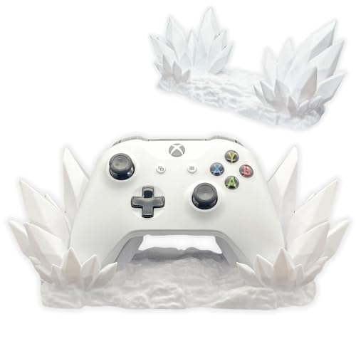 CHOWONE Crystal Throne Controller Ständer für Xbox, 3D-Druck Game Controller Halter Controller Display Ständer für Switch Xbox Series PS5 PS4 PC, Controller Zubehör für Schreibtisch Dekor (Weiß) von CHOWONE