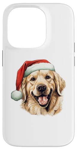 Hülle für iPhone 14 Pro Golden Retriever Weihnachtsmütze von CHRISTMAS DOG COLLECTION by Necessary Things Co