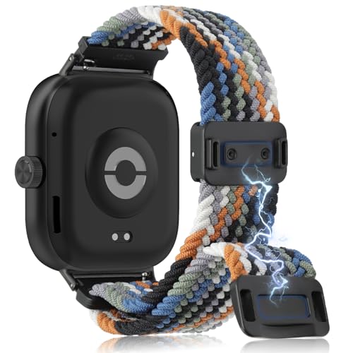 CHULN Nylon Armband kompatibel mit Redmi Watch 4/Xiaomi Miband 8 Pro, Magnetischer Verstellbarer Elastisches Sport Ersatzarmbänder für Redmi Watch 4 Smartwatch.(No Host) von CHULN