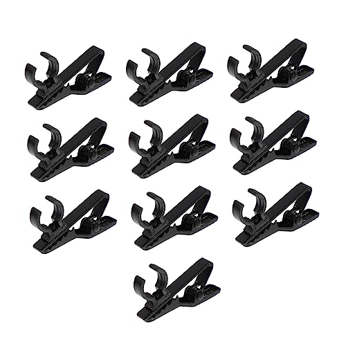 CIMAXIC 10 Stück Lavalier Mikrofon Clips Mikrofonhalter Clip On Mikrofon Zubehör Schwarz Robuste Halterung Für Ansteckmikrofone von CIMAXIC