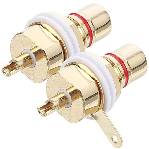 CIMAXIC 2er Set RCA Buchsen Vergoldete RCA Stecker Für Verstärker Audio Terminal RCA Plug Hochwertige Chinch Adapter Für HiFi Audiogeräte Weibliche Buchse Und von CIMAXIC