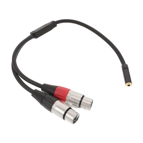 CIMAXIC Symmetrisches Dual-xlr-stecker Auf 3,5-mm-buchse-stereokabel, Schwarz, 3,5 Mm Auf 3-poliger Xlr-y-splitter, Mikrofon-audiokabel Für Aufnahme-, Misch- Und Rundfunkgeräte von CIMAXIC