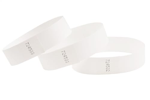 CINTAPUNTO Einlassbändchen Papier - Eintrittsbänder Party/Festival/Club - Bändchen Einlass und Eintritt - Papier Armband für Veranstaltungen - Party Bänder, Club Armbänder - 500 Stück - weiß von CINTAPUNTO