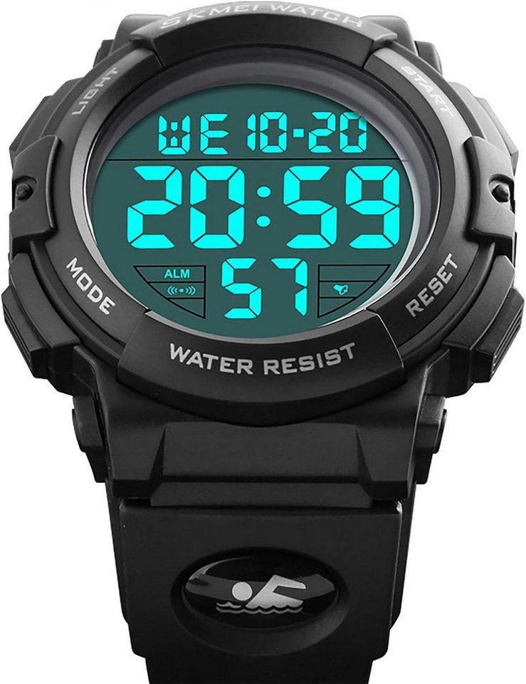 CIVO Herren's Digital Sport Outdoor 50M wasserdichte Militär Tactical Watch, Mit LED-Hintergrundbeleuchtung Wecker/Kalender/Stoppuhr von CIVO