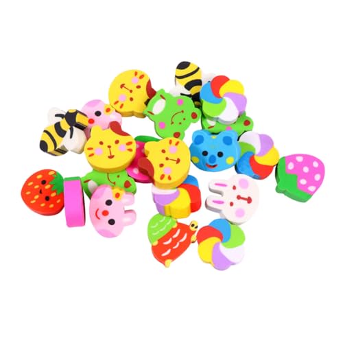 CIYODO 50 Stück Radiergummi Mini-Spielzeug Kinderspielzeug Reinigungsspielzeug erasers for Eraser für Kinder Mini-Radierer Massenkarikatur-Radierer Studentengummis Plastik von CIYODO