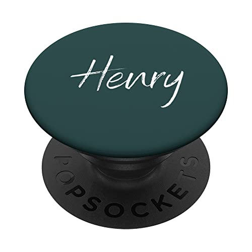 Henry Vornamen Design Pine Green PopSockets mit austauschbarem PopGrip von CJ Merch