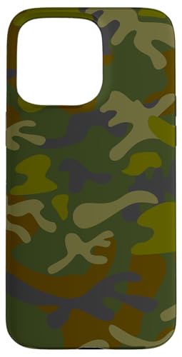 Hülle für iPhone 15 Pro Max Camouflage Camo Grün Braun Khaki Olive von CJ Merch