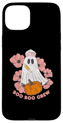 Hülle für iPhone 15 Plus Boo Boo Crew Krankenschwester Halloween Ghost - Lustiges Krankenschwester-Design von CJans Design