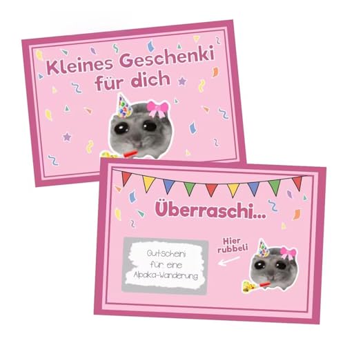 CL&MH Sad Hamster Rubbelkarte - Gutschein Karte zum Rubbeln | Lustiges Geschenk zum Geburtstag, Geschenkkarte beste Freundin, Sie & Ihn, Kinder von CL&MH