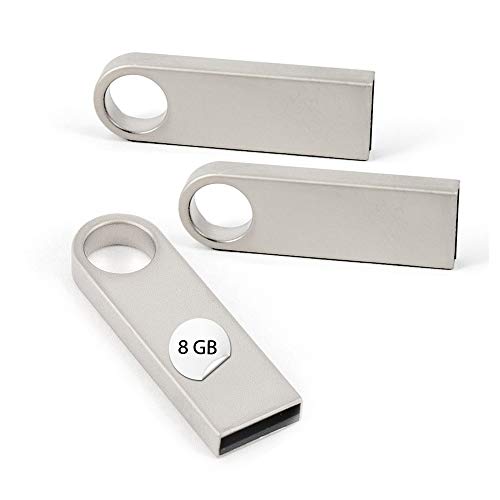 CLE CARDAN LIGHT EUROPE 3X USB Stick 8GB Metall Schlüsselanhänger Silber Chrom Datenspeicher Gadget von CLE CARDAN LIGHT EUROPE