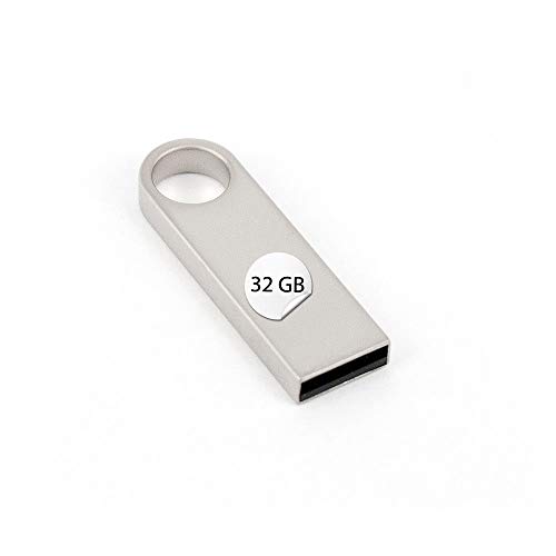 CLE CARDAN LIGHT EUROPE USB Stick 32GB Metall Schlüsselanhänger Silber Datenspeicher Memory Stick von CLE CARDAN LIGHT EUROPE