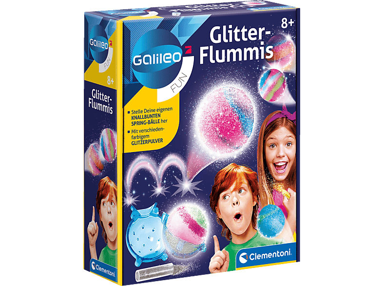CLEMENTONI Calileo Glitter-Flummis Experimentierkasten Mehrfarbig von CLEMENTONI