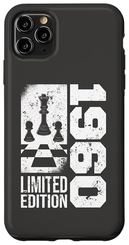 Hülle für iPhone 11 Pro Max Schach Jahrgang 1960 Geburtstag Schachfiguren Schachspieler von CLICK-HERE for more Chess-game Birthday Shirts