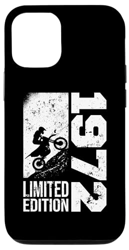 Hülle für iPhone 12/12 Pro Pit-bike Jahrgang 1972 Geburtstag Dirtbike Pitbike Motocross von CLICK-HERE for more Motorcycle Birthday Shirts