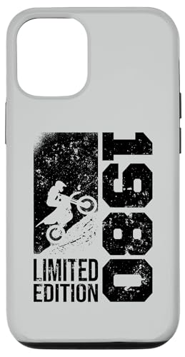 Hülle für iPhone 13 Pit-bike Jahrgang 1980 Geburtstag Dirtbike Pitbike Motocross von CLICK-HERE for more Motorcycle Birthday Shirts