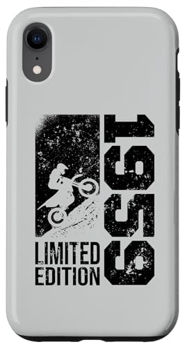 Hülle für iPhone XR Pit-bike Jahrgang 1959 Geburtstag Dirtbike Pitbike Motocross von CLICK-HERE for more Motorcycle Birthday Shirts