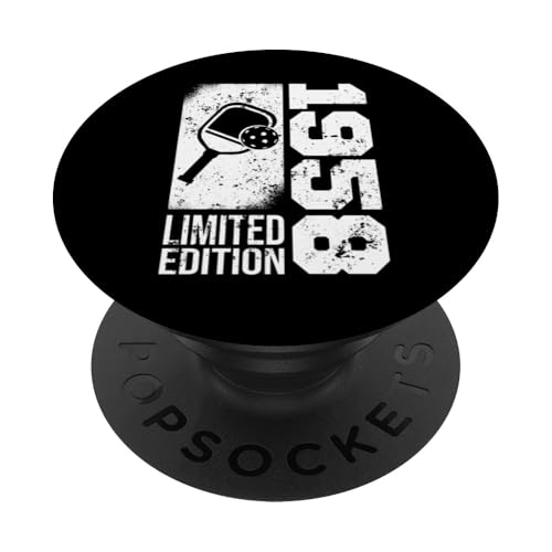 Pickleball-Spieler Jahrgang 1958 Geburtstag Game Pickleball PopSockets Klebender PopGrip von CLICK-HERE for more Pickleball Birthday Shirts