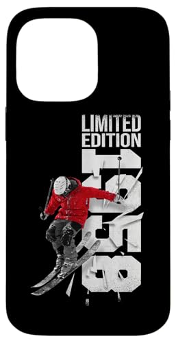 Hülle für iPhone 14 Pro Max Skifahrer Jahrgang 1958 Geburtstag Skilaufen Ski von CLICK-HERE for more Skiing Birthday Shirts