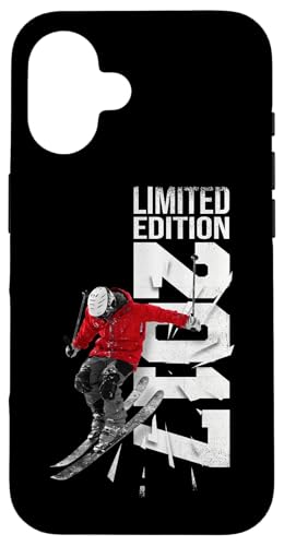 Hülle für iPhone 16 Skifahrer Jahrgang 2017 Geburtstag Skilaufen Ski von CLICK-HERE for more Skiing Birthday Shirts