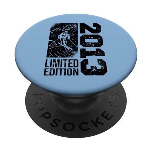 Skifahrer Jahrgang 2013 Geburtstag Skilaufen Ski PopSockets mit austauschbarem PopGrip von CLICK-HERE for more Skiing Birthday Shirts