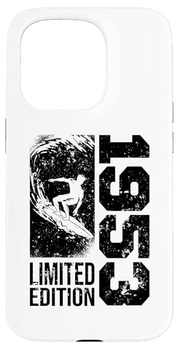 Hülle für iPhone 15 Pro Surfen Jahrgang 1953 geboren Geburtstag Surfing Surfer von CLICK-HERE for more Surfing Birthday Shirts