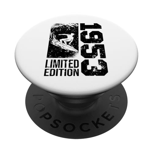 Surfen Jahrgang 1953 geboren Geburtstag Surfing Surfer PopSockets Klebender PopGrip von CLICK-HERE for more Surfing Birthday Shirts