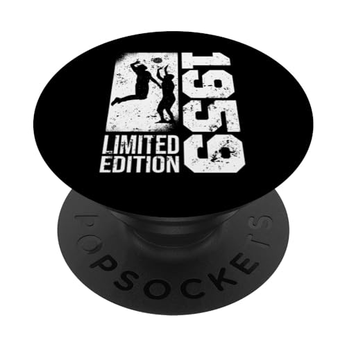 Volleyball-Spieler game Vintage 1959 Geburtstag Volleyball PopSockets mit austauschbarem PopGrip von CLICK-HERE for more Volleyball Birthday Shirts