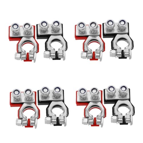 4 Paare Batterie Batterieklemme Batterie Terminal Batterieterminals Austausch der Batteriepolklemme SUV-Batterieanschlüsse Batteriepolverbinder am oberen Pol Kupfer CLISPEED von CLISPEED