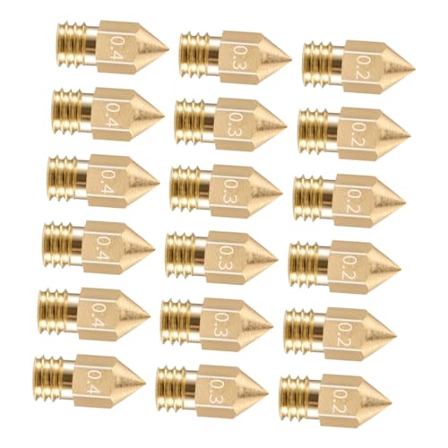 CLISPEED 24st 3d Drucker Zubehör Düse Düsen Für 3d-drucker 3d Drucker Ersatzteile Filamentdüse Zubehör Für 3d-druckerteile Extruder-druckkopf Extruderdüse 3d-drucker-toolkit Golden von CLISPEED