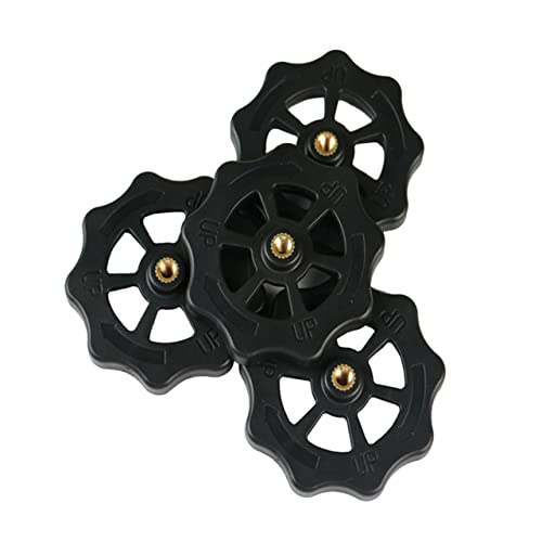 CLISPEED 4 Stück Zubehör für 3D-Pinter Nivellierungszubehör Knopfmutter Knopfkappenknöpfe Teile Knöpfe Metall Schraubenmutter Rotary Knob für Hot Bed Drehknopf 3D-Pinterteile Black von CLISPEED