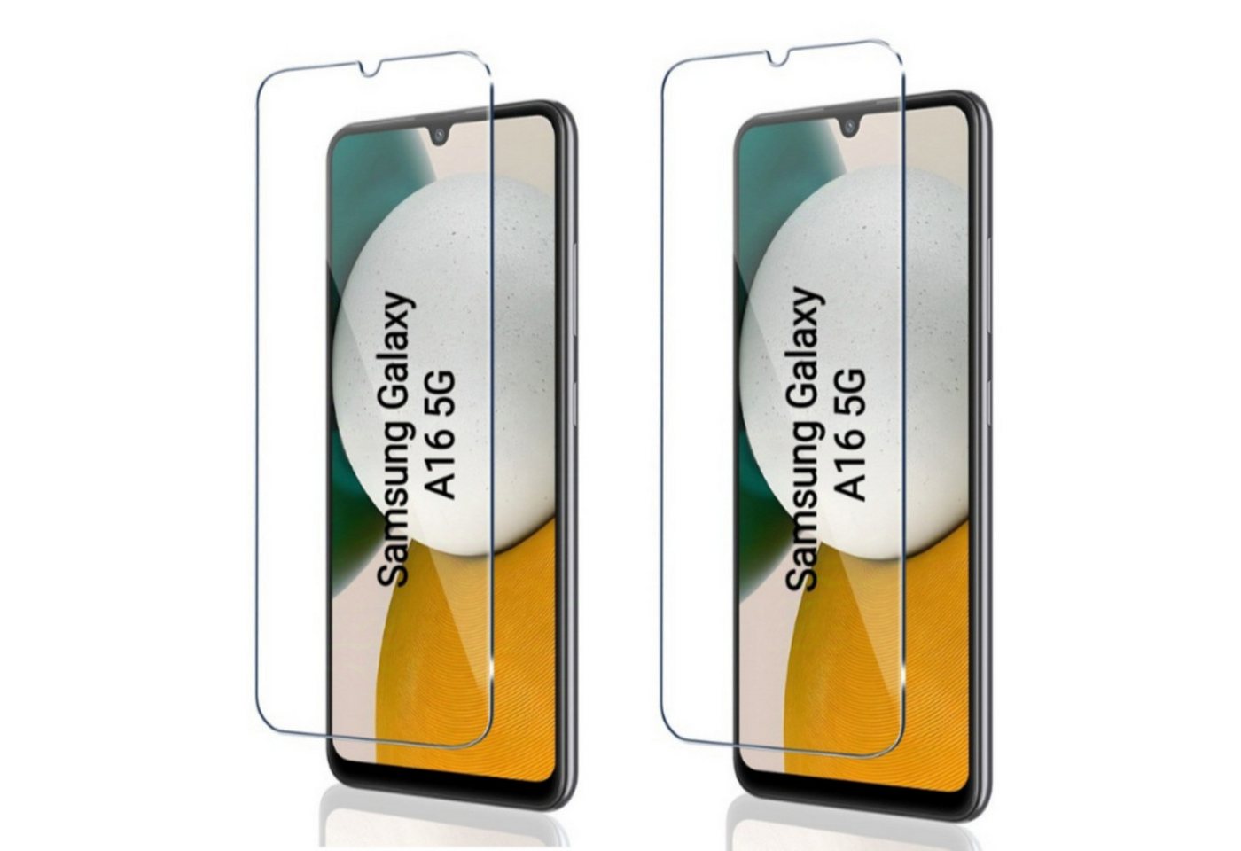 CLM-Tech Displayschutzglas 2x Schutzfolie für Samsung Galaxy A16 5G Panzerfolie kristallklar für Samsung Galaxy A16 5G, Panzerglas Folie - Anti-Fingerabdruck und kratzfest -, 2 Stück, Kristallklar von CLM-Tech