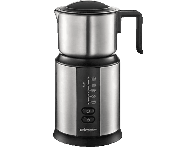 CLOER 7789 Milchaufschäumer, Schwarz/Edelstahl, 500 Watt, 0,25 l von CLOER