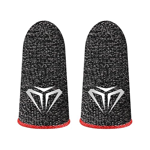 CLSSLVVBN 10 Stück Phone Gaming Fingertip Sleeves Empfindliche Touchscreen Handschuhe 24Pin Knitting Atmungsaktive Anti Fingerabdruck Abdeckungen, Roter Typ 1 von CLSSLVVBN