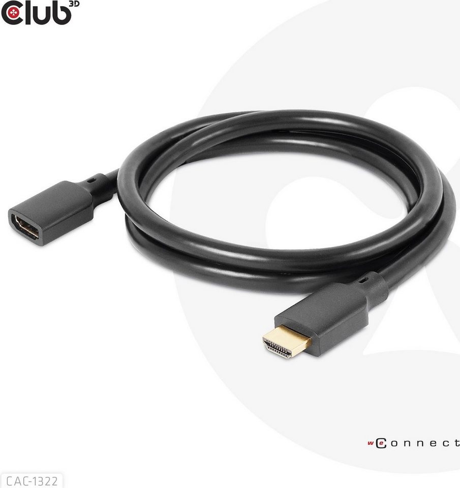 CLUB3D CLUB3D HDMI-Kabel 2.1 UHD-Verlängerungskabel 1 Meter St/Bu retail HDMI-Kabel von CLUB3D