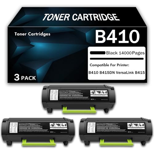 Tonerkartusche B410 B415 mit hoher Reichweite, BK, 14.000 Seiten, 006R04726 Toner ohne Chip, kompatibel mit Xerox B410 B415DN VersaLink B415 Drucker, einfaches Nachfüllen von Pulver,14000 Pages-3PCS von CMADJT