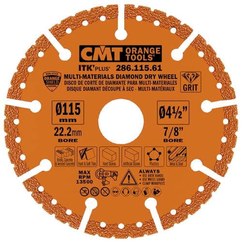 CMT ORANGE TOOLS 286.115.61 - MULTIMATERIAL-SCHEIBE HW-GRIT D=115 B=22.23+15.88+9.5 von CMT ORANGE TOOLS