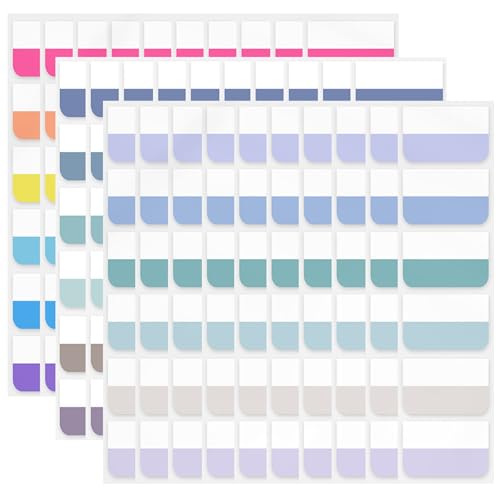 180pcs Sticky Index Registerkarten, 18 Farben Sticky Tabs, Sticky Note Registerkarten 1.8x1.1 Zoll Beschreibbare Annotation Registerkarten, neu positionierbare Buchregisterkarten zum Annotieren von CNAFGBGG