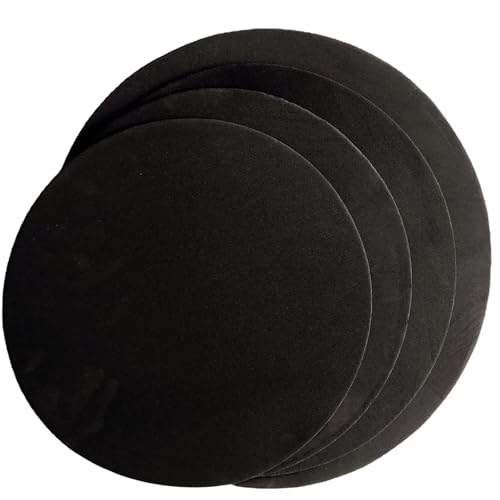 Schlagzeug Stummschaltkissen 4 stücke Schwarz Schaum Trommel Mute Pad Trommel Dämpfer Trommel Matte Jazz Snare Elektronische Dumme Trommel Praxis Pad Kit 12-13-14-16 zoll FüR Drumming, üBungspad von CNYUON