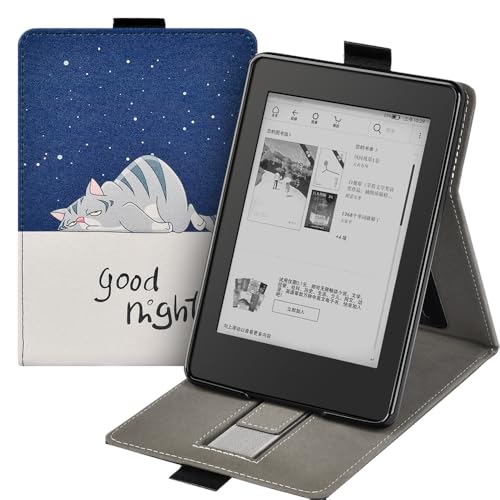 Hülle für 6.8 Zoll Kindle Paperwhite 11. Generation 2021, Aufstehen Schutzhülle mit Handschlaufe und Magnet Funktion, Intelligent Schlafen/Wach Funktion (Modell: M2L3EK&M2L4EK) von COCFOOKIW