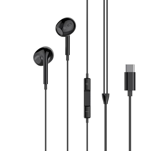 COFI 1453 XO Kabelgebundene In-Ear-Kopfhörer 1,2m in Schwarz mit USB-C Anschluss von COFI 1453